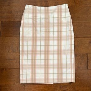 Burberry Plaid Pencil Skirt